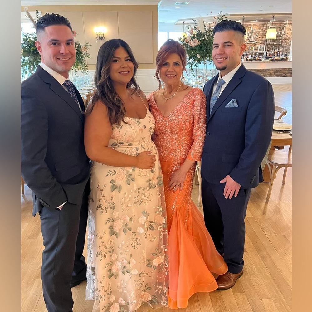 Jenny Yoo Enchanted Floral Blush Maternity Style